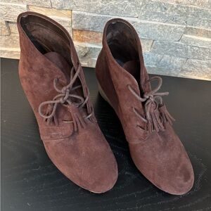 Elegant Brown Suede Ankle Boots